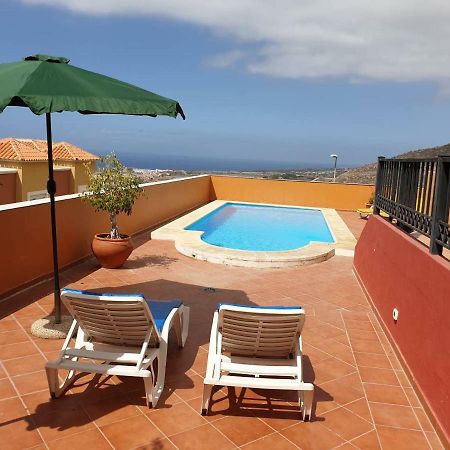 Villa Roque Del Conde With Private Pool, Terrace With Fantastic Sea Views, Wifi, Garden, Garage Adeje Eksteriør billede