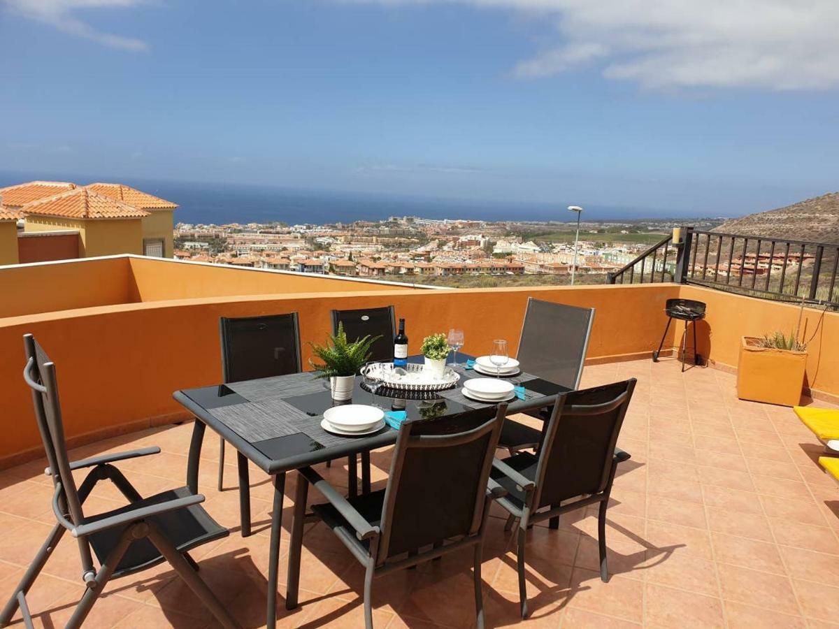 Villa Roque Del Conde With Private Pool, Terrace With Fantastic Sea Views, Wifi, Garden, Garage Adeje Eksteriør billede