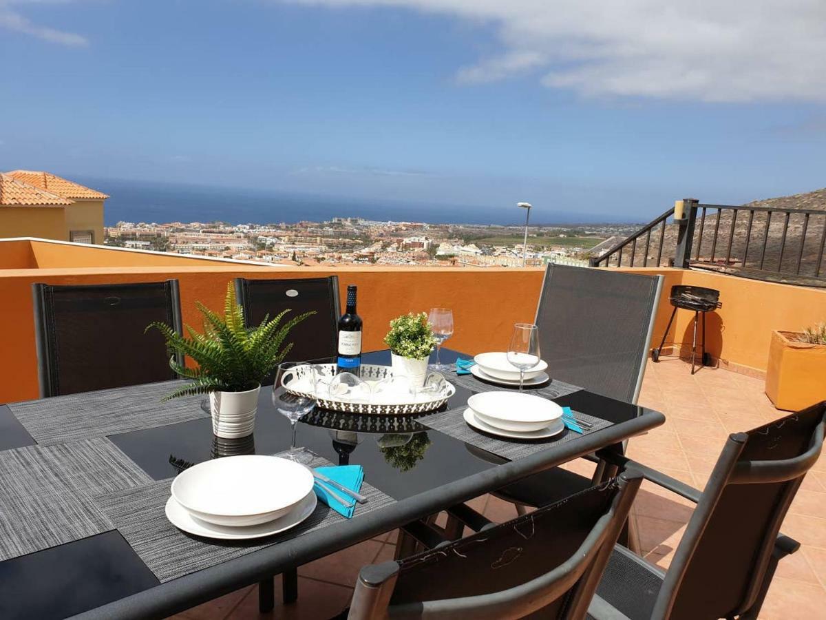Villa Roque Del Conde With Private Pool, Terrace With Fantastic Sea Views, Wifi, Garden, Garage Adeje Eksteriør billede